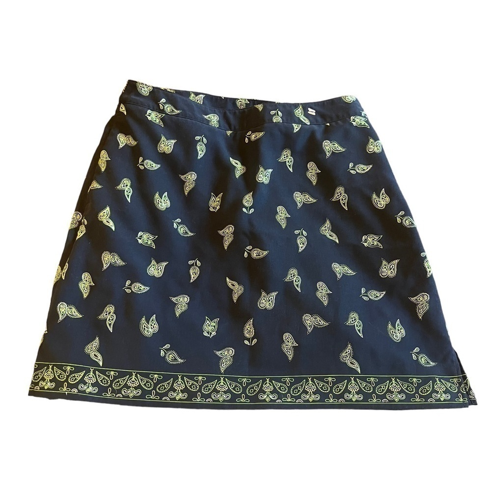 EP Pro Golf Navy Paisley Neon Green Skort. Size: 4 Blue Preppy Golfcore Tennis